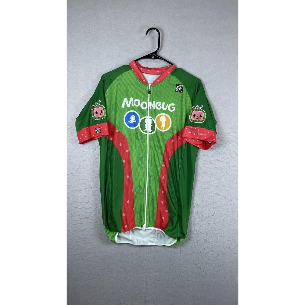 De Soto Moonbug Cocomelon Cycling Jersey Mens XXL Green Full Zip Skin Cooler Top
